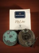 A J W Young & Sons Condex fishing reel, further early 20th century wooden reel,