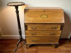 An Edwardian inlaid mahogany bureau, 75 cm x 38 cm x 90 cm,