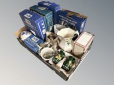 A group of mainly boxed Ringtons ceramics, Mailing jug, willow tree figurines, etc.