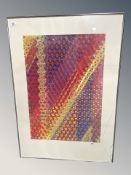 A Danish lithographic print, 69 cm x 99 cm. CONDITION REPORT: Glass cracked.