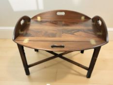 A mahogany butler's tray table,