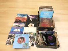 Assorted vinyl LP records and 7