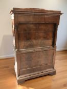 A continental mahogany seven drawer chest, 102 cm x 54 cm x 156 cm.