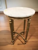 A gilt and marble topped occasional table,