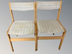 A pair of Scandinavian beech framed chairs