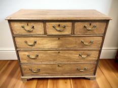A 19th century mahogany six drawer chest, 111 cm x 54 cm x 95 cm.