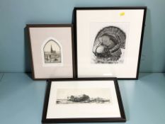 After Rembrandt Van Rjin (Dutch, 1606-1669) Landscape with a cottage, monochrome etching,