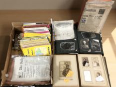 Two antiquarian albums containing monochrome portrait photographs, postcards,