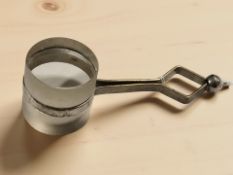 A late 19th century Stanhope / Coddington magnifying glass, with silver plated brass handle,