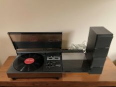 A Bang & Olufsen Beocenter 2200 and a pair of Beovox CX50 speakers.