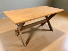 A refectory dining table,