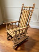 A bobbin turned rocking chair.