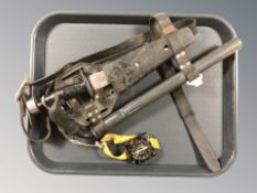 A diver's knife and snorkel.