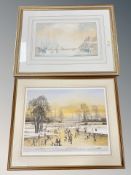 After Brian Shields (Braaq) : Me, Me Dog and Me Tart, limited edition reproduction in colours,