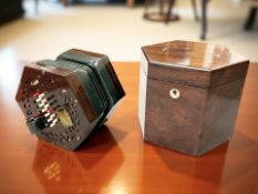 A 19th century hexagonal rosewood 48-button concertina by George Case, Boosey & Sons, Holles St.
