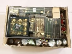 A quantity of Christmas decorations.