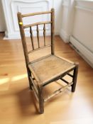 A rustic elm chair