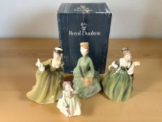 Three Royal Doulton figures of ladies 'Fleur' HN2368, 'Grace' HN2318 and 'Simone' HN2378,
