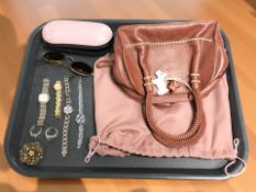 A Radley leather handbag with dust bag, a pair of Rayban sunglasses,