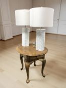 A reproduction oak occasional table,