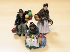 Three Royal Doulton figures 'The Orange Lady' HN1739,