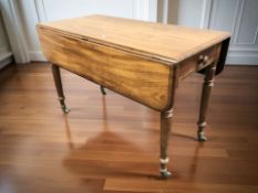 A 19th century mahogany drop leaf sofa table,