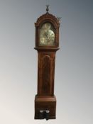 A 19th century mahogany long case clock signed B Lockwood, Swaffham, with pendulum and weights,
