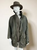 A Barbour Border wax jacket, chest 42