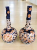 A pair of Japanese Meiji period imari porcelain vases, height 31 cm.
