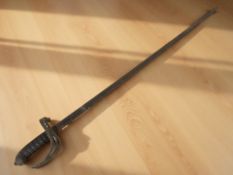 A late Victorian officer's dress sword, blade 75 cm.