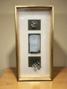 A framed WWI miniature gallantry group comprising Military Cross,