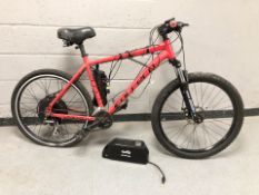 A Carrera Karkino electric bike with power pack, frame 19.