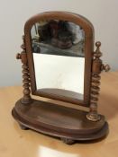 A Victorian mahogany dressing table mirror,