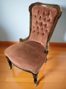 A Victorian lady's salon chair
