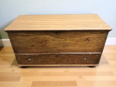 A pine blanket box,