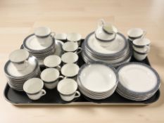 Approximately seventy pieces of Royal Doulton Sherbrooke tea and dinner porcelain.