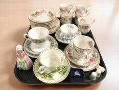 Seventeen pieces of Queens Woman and Home tea china, a further Coalport cup and saucer,