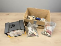 A large quantity of watchmaker's items including Georgian parts and balances