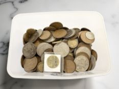 A quantity of British coins, Half crowns, three pences,