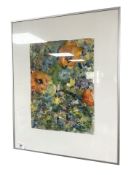 Danish School : Study of flowers, watercolour, 26.5 cm x 36 cm.