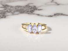 A 9ct gold tanzanite ring, size N CONDITION REPORT: 2.