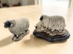 A Border Fine Arts Blackfaced Ewe and Lambs group by Mairi Laing Hunt, no.
