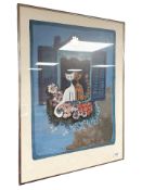 A Rosina Wachtmeister colour print, 45 cm x 62 cm.