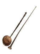 A copper and brass horn,