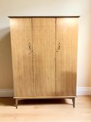 A Handcraft Quality Furniture teak Gent's and Lady's wardrobe,