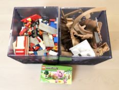 A group of LEGO and other toys.