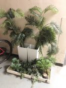 A group of artificial plants