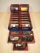 A collection of Matchbox Models of Yesteryear boxed die cast delivery vans.