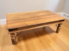 A Sheesham wood rectangular coffee table,