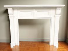 A painted fire surround,